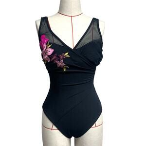 Vintage Body Perfector Womens Size 8 Floral Swimsuit